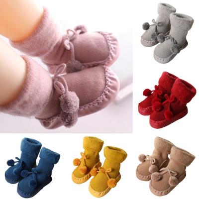 Baby Non-Slip Floor Socks Cartoon Doll Thick Warm Socks for Toddler Boys and Girls  warm socks for autumn winter, newborn baby infant children's 